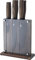 Rockingham Forge Bloque de Cuchillos, Juego de 7 Piezas, Serie Forester, Hojas Negras y Mangos Efecto Madera, RF-618/7P