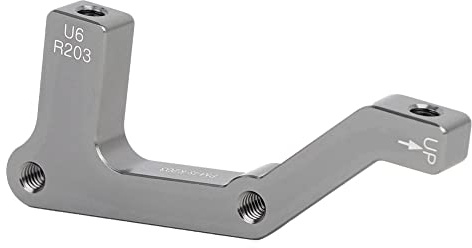 Adattatore Freno a Disco, B-F203 Adattatore per Montaggio Freno a Disco Bicicletta Pinza Anteriore Convertitore Staffa Freno a Disco Bici per Forcella Anteriore MTB Mountain Bike 203mm/8(Argento)