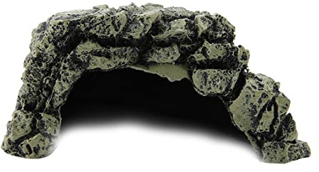 Hábitat de Piel de Hábitat de Ocultación de Reptiles para Reptiles, Tortugas y Acuarios, 1 Pieza para Tortugas Domésticas en el Patio del Acuario (DB-025B Cueva Tortuga