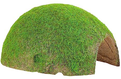 Milisten Vivid Reptile Moss Hideout Realistische Terrarium-Dekoration Für Reptilien Aus Kokosnuss Und Moos Für Schildkröten Echsen Und Andere Kleintiere