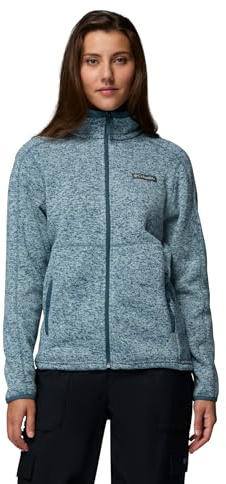 Columbia Women's Sweater Weather Full Zip 2, Full Zip Fleece Jacket, Everblue Heather, Medium