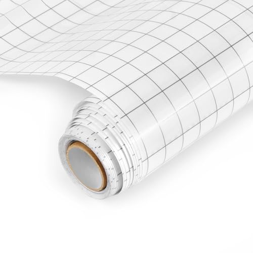 Film de transfert traceur, Film de transfert vinyle pour traceur, Avec grille d'alignement grise, Pour décalcomanies, enseignes, fenêtres, autocollants, 305mm x 5m
