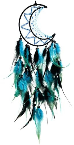 SLEEKEE Atrapasueños De Plumas De 1 Pieza, Adornos Coles Tejidos A Mano, Adornos De Plumas, Cole De Decoración De Pared, Artículos De Decoración del Hogar