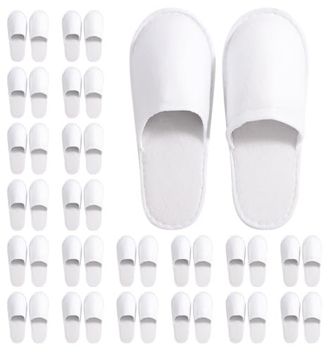 Taimimy 20 Paires de Chausson Spa Hotel Lavable Femmes Hommes, Chausson Hotel Jetable, Pantoufles d'Invité Confortables Doux Antidérapants pour hôtels et spa Maison Voyage