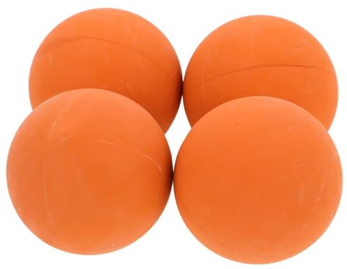 GALPADA Squash Balles Rebondissantes en Caoutchouc 6 Cm Lot De 4 Balles D'EntraîNement Creuses pour RéAction Haute ÉLasticité Enfants IntéRieur ExtéRieur