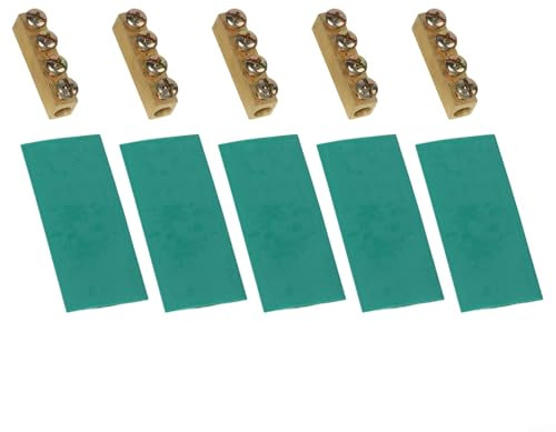 TONIXY Morsettiere in rame a connessione rapida, connettori a vite 100A/120A, tubi termorestringenti per cablaggio elettrico industriale domestico, 5 pezzi (A)