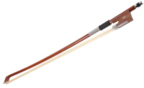 ULTECHNOVO Arco y Distribución de Peso Adecuado de Violín 1/10 con Crin Natural de Sándalo Rojo con Gran Punto de Equilibrio para Práctica Musical