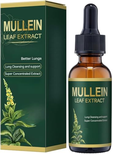 Mulleinextrakt för lungor, luftvägsrengöring, hjärta och allmän hälsa, lätt att absorbera