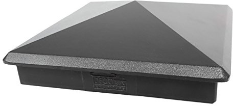 6 x 6 Aluminum Pyramid Post Cap for True 6 x 6 Wood Posts – Heavy-Duty, Weather-Resistant, Black Outdoor Deck & Fence Post Cap