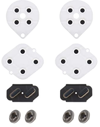 ECSiNG 2 Set Coussinet de Bouton Conducteur en Silicone Pièce de Réparation de Remplacement de Bouton de Manette Compatible avec Super Snes Manette