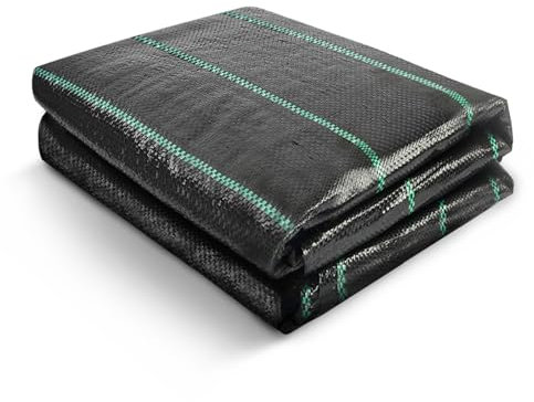 KEPLIN Heavy Duty Weed Control Membrane Fabric Light Weight,Water- Resistant,Breathable & UV Protection Ground Cover Suppressant Barrier for Gardening,Patio,Pavement/Pebble Base & Landscaping(2Mx10M)