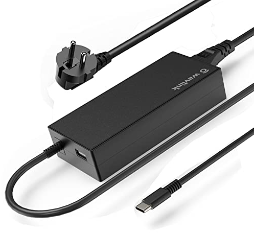 WAVLINK 112W Cargador de Portatil USB C, Type-C Universal Alimentación, para MacBook Pro/Air DELL HP Samsung ASUS Huawei Matebook Xiaomi Air Lenovo ThinkPad Acer Notebook et Smartphones.
