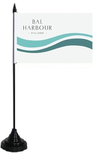 U24 Drapeau de table Bal Harbour (Floride) 10 x 15 cm