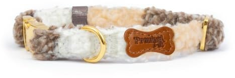 Preziosi Pet - Collare Per Cani Traspirante, Taglia S, In Stoffa Teddy Interno Nylon, Collare Resistente E Regolabile, Collarino per Animali Adulti E Cuccioli
