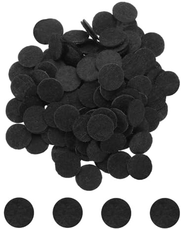 QUARKZMAN 500pz Cerchi in Feltro Rotondi, 10mm 3/8 Feltro Pre-tagliato per Artigianato Non Tessuto Mini Cerchi in Tessuto di Feltro per Progetti di Cucito Fai da Te Artigianato, Nero