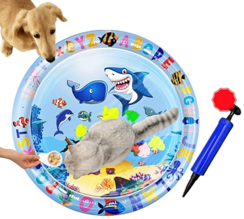 Tappetino per il gioco dell'acqua del gatto – Pet Water Pad Giocattolo sensoriale, resistente cuscino di raffreddamento per gatti gioca tappetino per piccoli cuccioli animali domestici cani, animali