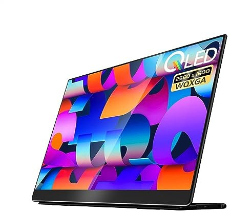 YANG11FAN Tragbarer Monitor 16-Zoll-2,5K-QLED-Außenbildschirm mit Einer Auflösung von 2560 * 1600, Laptop-Erweiterungsbildschirm, externer Spiel- und Bürobildschirm Portable Monitor