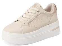 QUEEN HELENA Sneakers Platform Baskets Hautes Confortable Casual Femme X33-7, beige, 36 EU