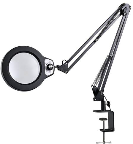 Beyamz Lampada Lente d'Ingrandimento con Morsetto, Grande Lente 5D