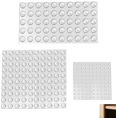 300 Pièces Patin Silicone Transparent, Butées de Protection en Caoutchouc, Amortisseur Porte Placard Auto Adhésif Transparent, Butées en Caoutchouc Antibruit Antichoc, Tampons Protection pour Portes