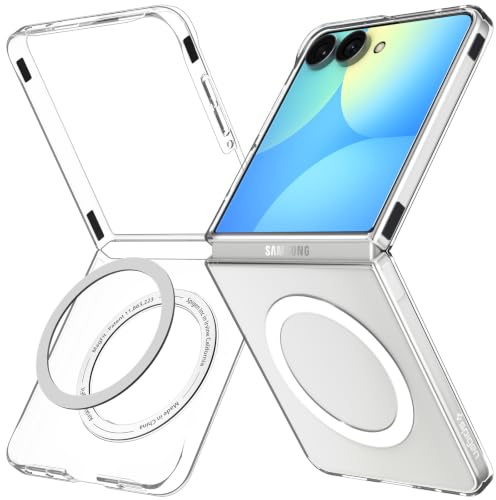 Spigen Air Skin MagFit skal till Samsung Galaxy Z Flip 8 - Vit | MagSafe fodral, ultratunt och lätt, förblir genomskinligt