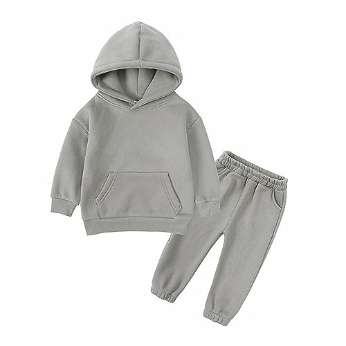 Unisex barn långärmad byxor set tjock tröja skyddsbyxor set flickor 5 6 T kläder