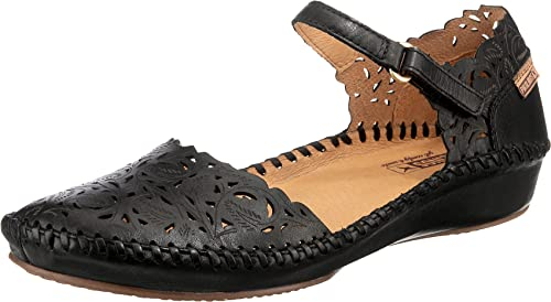 Pikolinos P. Vallarta Ledersandalen, Weiß, Black 06, 37 EU