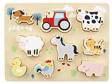 Vertbaudet Steckpuzzle Bauernhof, Holz FSC Mehrfarbig ONE Size