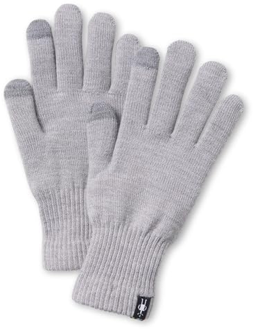 Smartwool Liner Glove For Men and Women Light Gray Heather Large