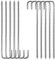 GREEN HAVEN Ultra-Strong Heavy Duty Tent Pegs Pack of 10 - Extra Thick Tent Metal Camping Pegs, Rust Proof J-Pin 8mm Thick Peg, Ideal for Agricultural Fences, Camping, Garden