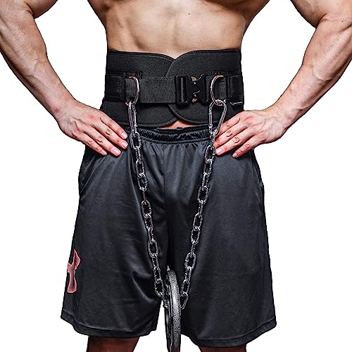 MANUEKLEAR Dip-Gürtel, Gewichtsgürtel, Fitness-Gürtel für Männer und Frauen, robuster Dip-Powerlifting-Gürtel mit Kette, 101,6 cm, Kreuzheben für Kniebeugen, Klimmzüge, Workout