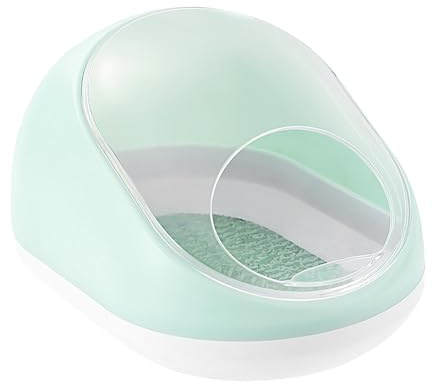 Ysvnlmjy Baignoire Transparente pour Hamster, Chinchilla et Petit Animal Domestique - Bac de Bain et Cachette pour Animaux de Compagnie