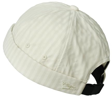 CLAPE Docker keps herr dam keps utan skärm rutig keps utan skärm snabbtorkande dockhatt justerbar hamnmössa fiskarhatt sjömansmössa, FMA2502-beige, one size