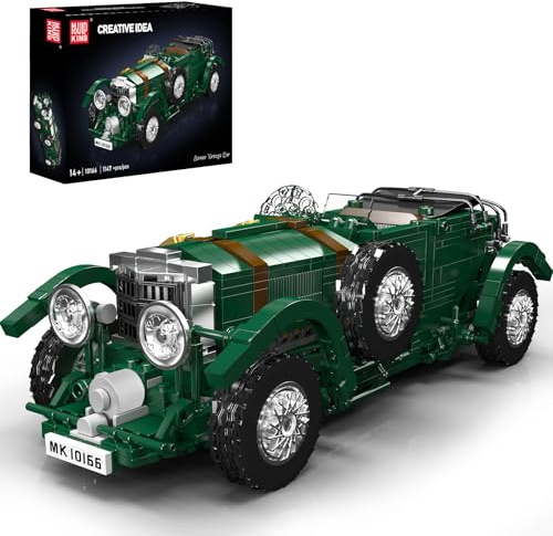 Mould King 10166 MOC Oldtimer Voiture Technique, Kit de Construction Voiture de Sport avec Détails Réalistes, Modèle de Collection pour Adultes et Passionnés dès 14 Ans (1147 pièces)