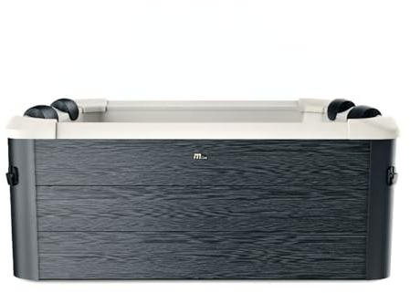 TEMPO STYLE - Vasca Idromassaggio Quadrata MSpa Oslo Aero Plus | 140 getti d'aria massaggianti a 3 velocità | 8 Idrogetti | Riscaldatore | Copertura termica inclusa (Oslo Aero Plus | 180x180x65cm)