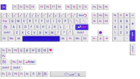 125Keys Kleins Blu Big Letter Keycap Altezza Originale PBT Dye Subbed Keycaps Per Interruttori Tastiere Meccaniche Kleins Blu Keycaps