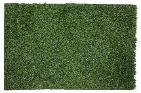 DOITOOL Tapetes de césped Artificial ovalados realistas para Exteriores, alfombras de césped Artificial de plástico, losetas de Decorativas para jardín y Patio Trasero.