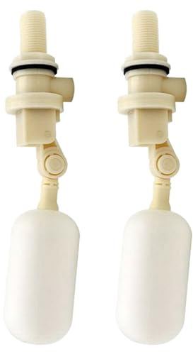 CANIGHT Valvola Galleggiante 2 Controllo Livello Acqua Automatico in Plastica Beige per Ciotola da Bere Abbeveratoio per Suini e Ovini