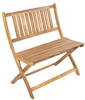 SAM Gartenbank Blossom, 80 cm, Sitzbank aus Akazienholz, klappbar