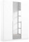 Rauch Möbel Alabama Schrank Kleiderschrank Drehtürenschrank Weiß mit Spiegel 3-türig inklusive Zubehörpaket Classic 2 Kleiderstangen, 7 Einlegeböden BxHxT 136x229x54 cm