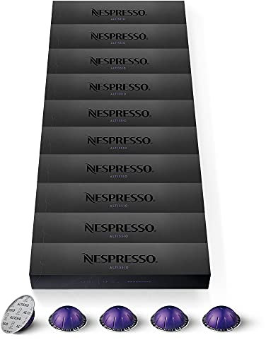 Nespresso Vertuo - 100 Cápsulas de Café Altissio - Intensidad 9 - Para Espresso 40 ml - (10 estuches de 10)