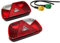 ETUKER 1Pair Anhänger Rückleuchten Kit Anhänger Rückleuchte, 12V Universal Wasserdichte Anhänger Rücklicht Kit, Mit 2 Stück 30cm langem 6 Polig Kabel Stecker,für Wohnwagen/RV/LKW/Anhänger