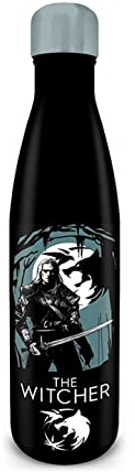 Pyramid Europe The Witcher Metallflasche (Chaos Design) Metall-Getränkeflasche 540ml - Offizielles Lizenzprodukt