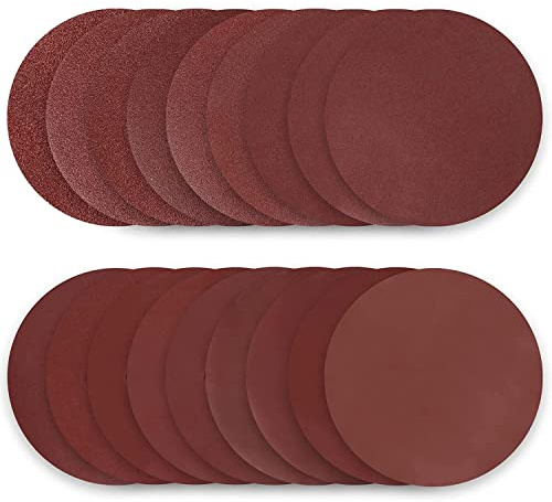 Secwell 150mm Discos de Lija 72 Piezas Papel Abrasivo Autoadhesivos Mixto