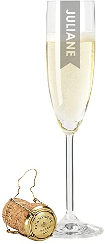 GRAVURZEILE Leonardo Sektglas - Elegant Mit Name - Personalisiert Mit Gravur - Geschenk für Frauen & Männer, Sie & Ihn