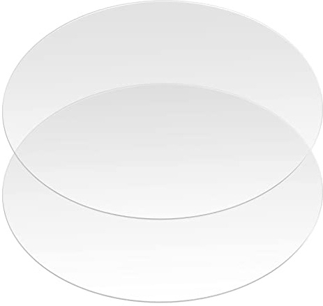 2 stycken klar akrylplatta, transparenta runda akryldiskar, akryl cirkel platta för rambild, glasersättning, målning, DIY-visningsstånd - 30 cm/12 tum