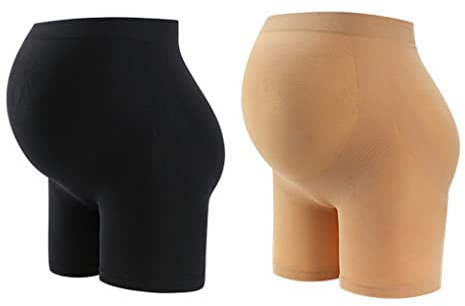 ACMEDE Lot of 2 Culotte de Grossesse Maternité Calecon Grossesse sans Couture-Soutien Shorty Femme Culotte Gainante maternité sous vêtement Grossesse Boxer pour Femmes Enceintes