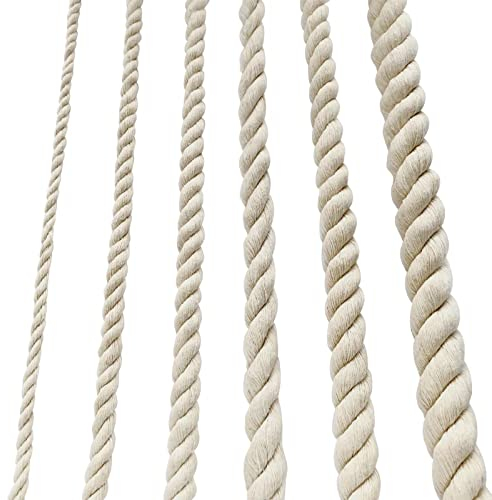 Seil Baumwollkordel Kordel Dickes Baumwollseil Rope Garn 6mm(20M) Kordelband Tau Tauseil Boho Deko Makramee Regenbogen DIY Set