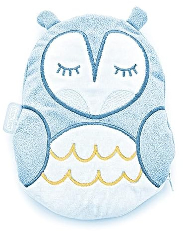 Cherry Stone Cushion for The Baby's - Cherry Pit Heatable Pillow for Babies and Kids, Heat and Cold Therapy- Children Tummy Colic Pain Relief, Blue Owl