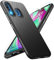 Handyhülle für Samsung Galaxy A40 Hülle mit Schutzfolie, Schutzhülle Galaxy A40 Bumper Stoßfest Case Rutschfester Textur Hard PC Rugged Hüllen Galaxy A40 Cover (Schwarz)